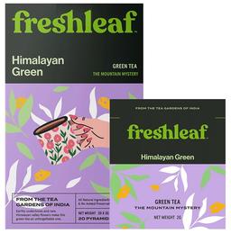 Freshleaf Combo Pack of The Tulsi Treat Green Tea Bag (20) & Himalayan Green Tea Bag (20)