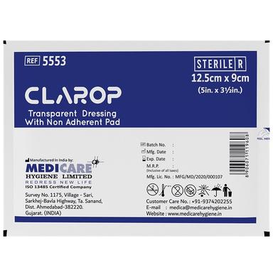 Medica Clarop Transparent Dressing with Non Adherent Pad 9cm x 12.5cm