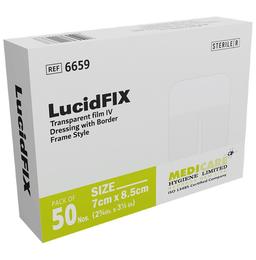 Medica Lucidfix Trasparent Film IV Dressing with Border 7cm x 8.5cm