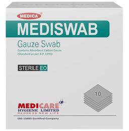 Medica Mediswab Gauze Swab Sterile E/O 7.5cm x7.5cm x 12ply