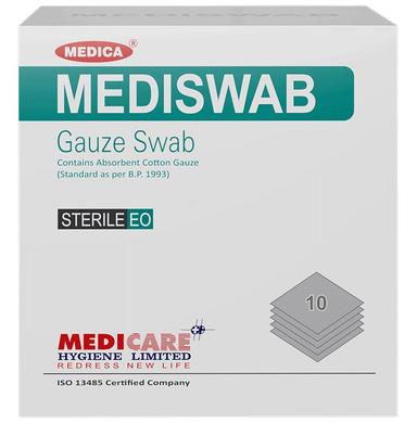 Medica Mediswab Gauze Swab Sterile E/O 7.5cm x7.5cm x 12ply