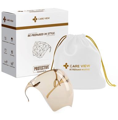 Care View Goggle Style Clear Vision Protective Face Shield Brown