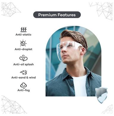 Care View Goggle Style Clear Vision Protective Face Shield Transparent