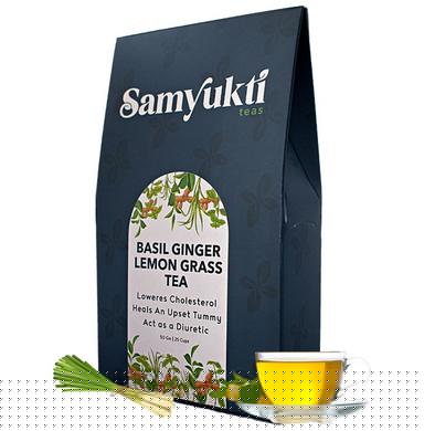 Samyukti Basil Ginger Lemon Grass Tea
