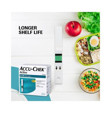 Accu-Chek Combo Pack of 2 Pack Active Test Strip (100 Each) & 4 Pack Softclix Lancet (25 Each)