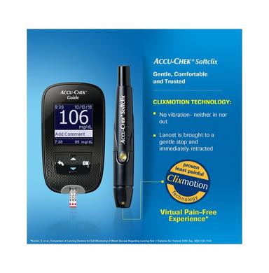 Accu-Chek Guide Combo of Blood Glucose Monitoring System with 10 Test Strips Free and 50 Test Strips