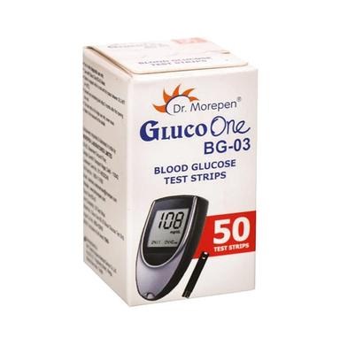 Combo Pack of Dr Morepen Gluco One BG 03 Blood Glucose Test Strip (50) & Hicks Round Blood Sterile Lancets (100)