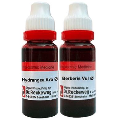 Combo Pack of Dr. Reckeweg Berberis Vul Mother Tincture Q & Dr. Reckeweg Hydrangea Mother Tincture Q (20ml Each)