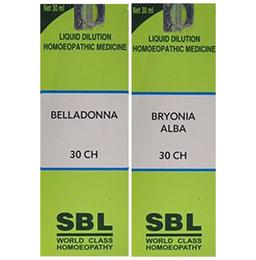 Combo Pack of SBL Bryonia Alba Dilution 30 CH & SBL Belladonna Dilution 30 CH (30ml Each)