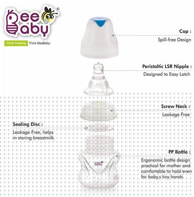 Bee Baby Comfort Slim Neck Feeding Bottle Blue