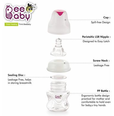 Bee Baby Feeding Bottle Comfort Slim Neck Pink