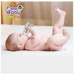 BeeBaby 2 in 1 Ultimate Stainless Steel Infant Baby Feeding Bottle with Anti Colic Nipple & Silicone Sippy Spout 4 Months +