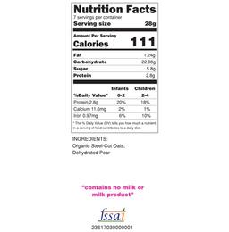 Baby Staples Organic Pear & Oats Porridge