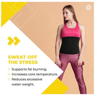 Boldfit Body Shaper Back Supporter Sweat Belt Black XXXXL-XXXXXL