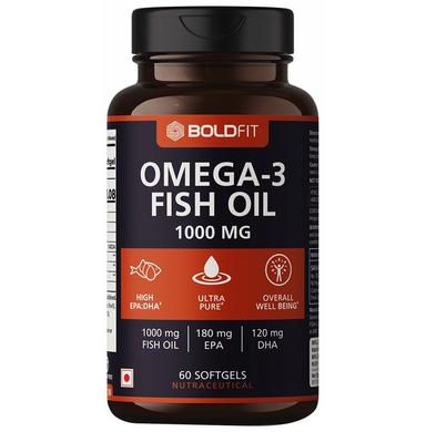 Boldfit Omega 3 Fish Oil 1000mg Softgels