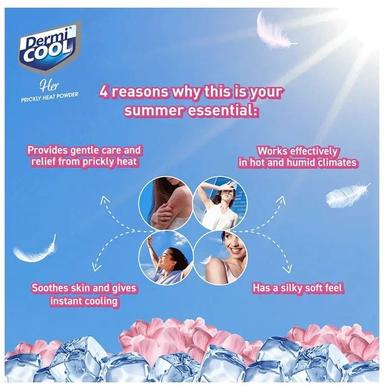 Dermi Cool Her Prickly Heat Powder with Dermi Cool Her prickly Heat Powder 50gm Free