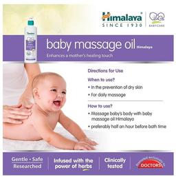 Himalaya Baby Massage Oil with Olive Oil & Winter Cherry | Improves Skin Tone | Pure, Gentle & Safe