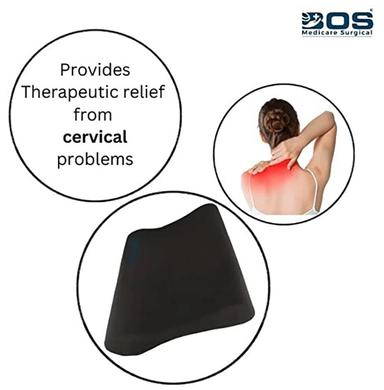 Bos Medicare Surgical Cervical Pillow Spondylosis Neck & Back Pain Support for Senior Citizen Black