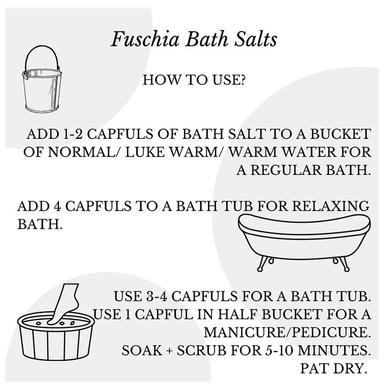 Fuschia Bath Salt Tea Tree Twigs