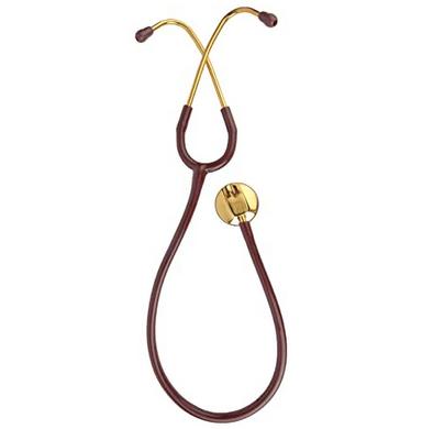 Bos Medicare Surgical Gold Plated Single Head SS (Bosm 41) High Acoustic Stethoscope Brown