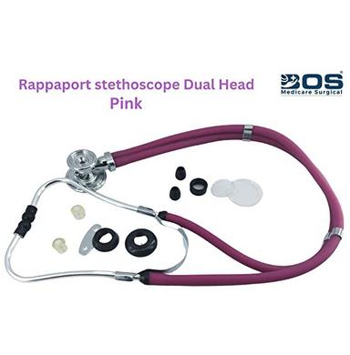 Bos Medicare Surgical Rappaport Stethoscope Dual Head Latex Free Dual Tube Stainless Steel Head Purple