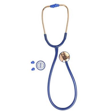 Bos Medicare Surgical Rose Gold (Bosm 40) Cardiology Stethoscope Blue