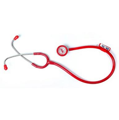 Bos Medicare Surgical Stainless Steel Dual Head (Bosm 11) Cardiology Stethoscope Red