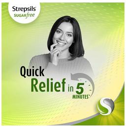 Strepsils Sugar Free Lemon Flavour Lozenges (8 Each)