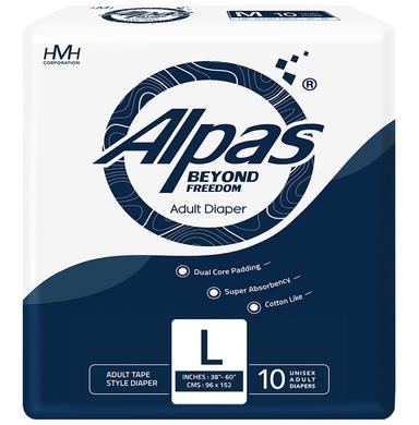 Alpas Beyond Freedom Adult Diaper 38-60 inches Large