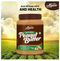 Alpino Natural Crunch Unsweetened Peanut Butter (1kg Each)