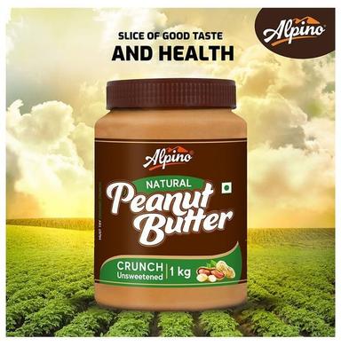 Alpino Natural Crunch Unsweetened Peanut Butter (1kg Each)