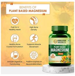Himalayan Organics Plant Based Magnesium 220mg Vegetarian Capsule
