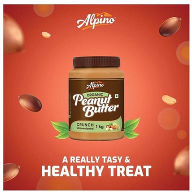Alpino Organic Crunch Unsweetened Peanut Butter (1kg Each)