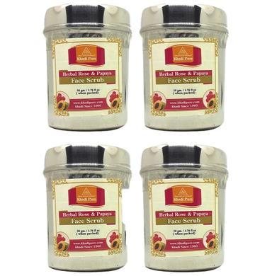 Khadi Pure Herbal Rose & Papaya Face Scrub (50gm Each)