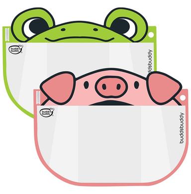 Buddsbuddy Kids Face Protective Mask with Cartoon Transparent Safety Shield Multicolor