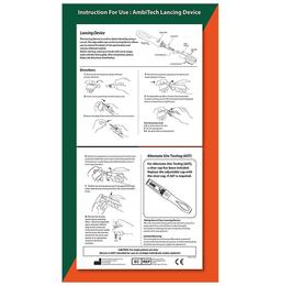Ambitech Combo Pack of Adjustable Lancing Device with Ambitech 100 Round Lancets