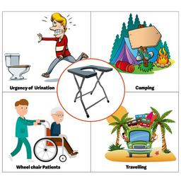 Ambitech Portable MS Commode Stool