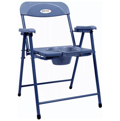 Ambitech Premium MS Powder Coated Foldable Commode Chair