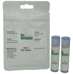 Dr. Romas Homeopathy HD-74 Dry Cough, 2 Bottles of 2 Dram