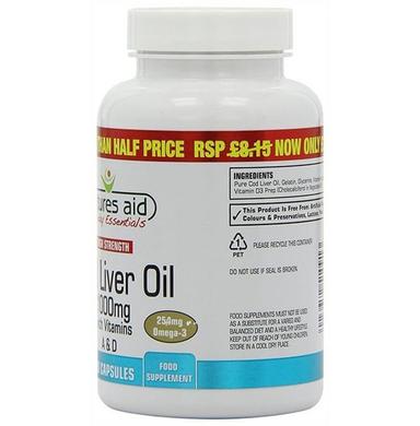 Natures Aid Cod Liver Oil 1000mg Softgels