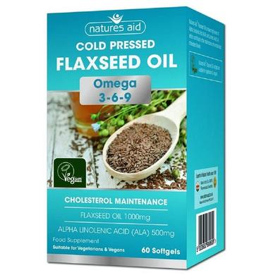 Natures Aid Flaxseed Oil 1000mg Softgels