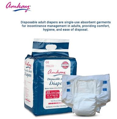 Amkay Adults Diaper | High Absorbency and Leak Proof | Extra Large