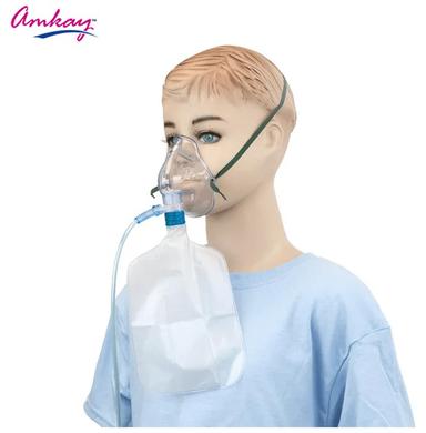 Amkay Oxygen Therapy Mask with Tube | Comfortable Design | Non-Sterile & Ensures Proper Oxygenation