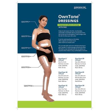 Surgiwear GDOTP5 Surgiwear Own Tone G Dress Transparent with Pad