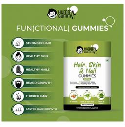 Hummy Gummy Hair, Skin & Nail Gummies (30 Each) Strawberry