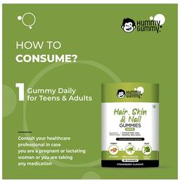 Hummy Gummy Hair, Skin & Nail Gummies (30 Each) Strawberry