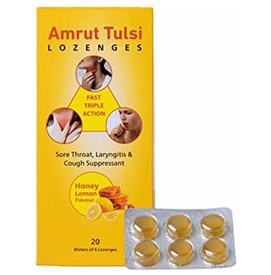 Amrut Tulsi Lozenges (6 Each) Honey Lemon