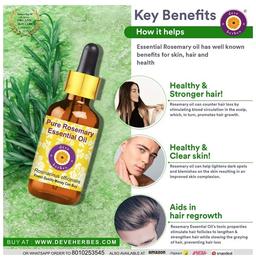 Deve Herbes Pure Rosemary Essential Oil with Dropper