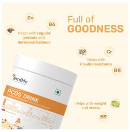 Andme Combo Pack of PCOS Drink & Plant Based Collagen Booster (250gm Each)