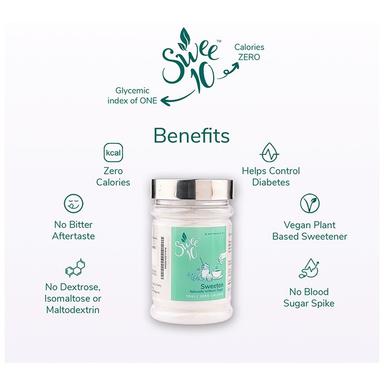 Swee10 Natural Stevia Sweetener Powder | Sugar Free | Zero Calorie Sugar Substitute (200gm Each)